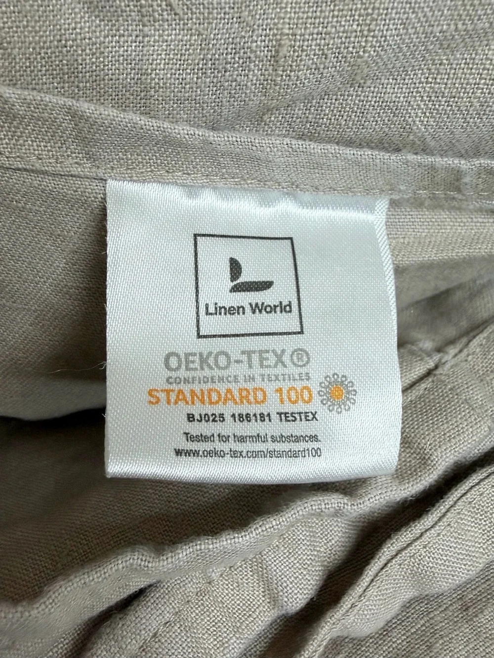 Linen World 100% European Flax Neutral Flat Sheet, Full Size 100